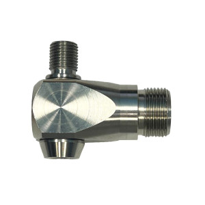 Муфта поворотная угловая 90°, нерж, 1/4 внеш. -1/4 внут.