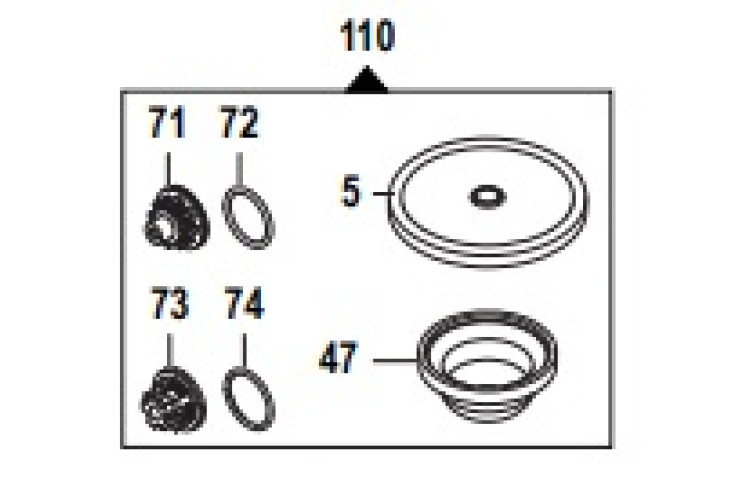 Ремкомплект насоса серии IDS 1201/1401: мембрана NBR (KIT110)