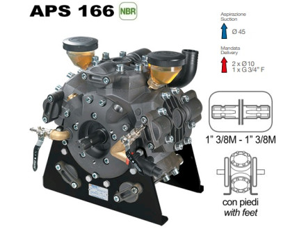 Насос мембранный Comet® серия APS 166 (163 л/мин; 50 бар); вал ВОМ 13/8