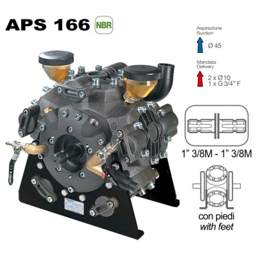 Насос мембранный Comet® серия APS 166 (163 л/мин; 50 бар); вал ВОМ 13/8