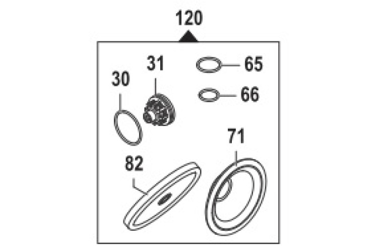 Ремкомплект насоса серии APS 101/121: мембрана NBR (KIT120)