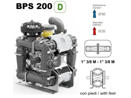 Насос мембранный Comet® серия ВPS200 D (199 л/мин; 20 бар); вал ВОМ 13/8