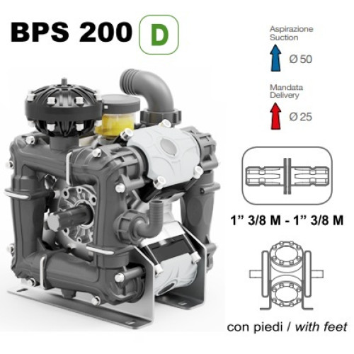 Насос мембранный Comet® серия ВPS200 D (199 л/мин; 20 бар); вал ВОМ 13/8