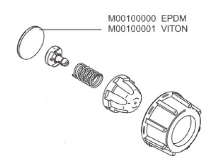 Мембрана обратного клапана форсункодержателя  VITON