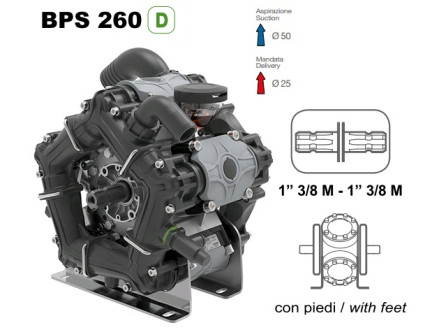Насос мембранный Comet® серия ВPS260 D (249 л/мин; 20 бар); вал ВОМ 13/8