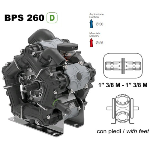 Насос мембранный Comet® серия ВPS260 D (249 л/мин; 20 бар); вал ВОМ 13/8