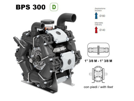 Насос мембранный Comet® серия ВPS300 D (295 л/мин; 20 бар); вал ВОМ 13/8