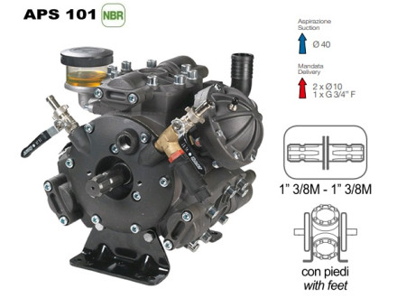Насос мембранный Comet® серия APS 101 (94 л/мин; 50 бар); вал ВОМ 13/8