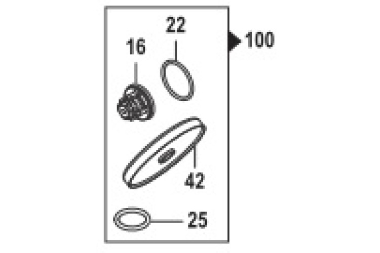 Ремкомплект насоса серии APS 31/41: мембрана NBR (KIT100)