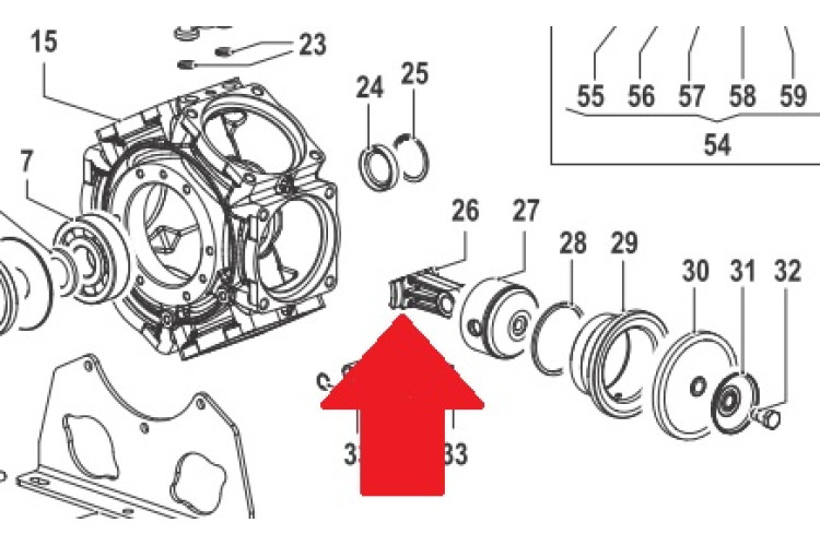 Шатун насоса BP/BPS 300 (KIT:1х6)