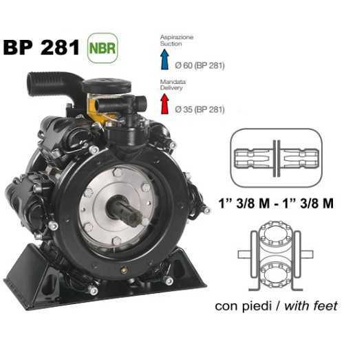 Насос мембранный Comet® серия ВP281 (248л/мин; 20 бар); вал ВОМ 13/8