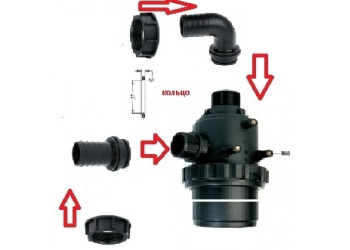 Фильтр всасывающий A314; 150 л/мин, 32 меш вход: d=40 mm.(прямой), выход d=40 mm.(90 гр.)