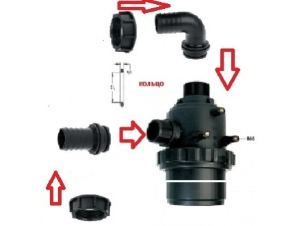 Фильтр всасывающий A314; 150 л/мин, 32 меш вход: d=40 mm.(прямой), выход d=40 mm.(90 гр.)