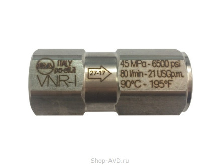 PA VRN-I Обратный клапан G1/2 F 450 бар 80 л/мин